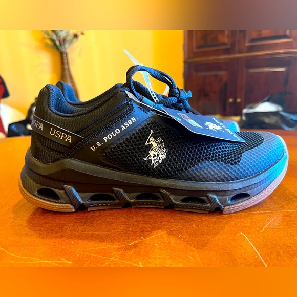 U.S. Polo Association athletic sneakers. Mesh upper, shock absorption. Black NWT - Picture 1 of 9